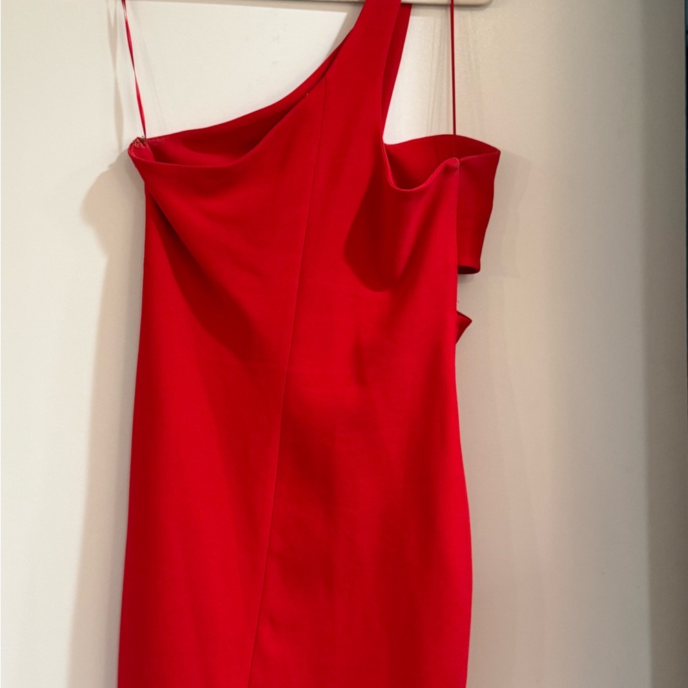 Amanda Uprichard One-Shoulder Scarlet Dress - Picture 5 of 8